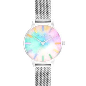 🔥🔥🔥 NWT Olivia Burton Rainbow Glitter
Midi Dial Silver Mesh Bracelet Watch🔥